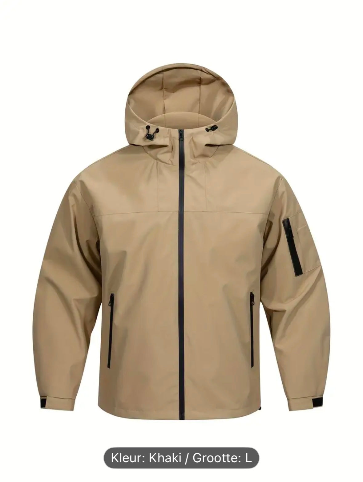 beige jas met rits