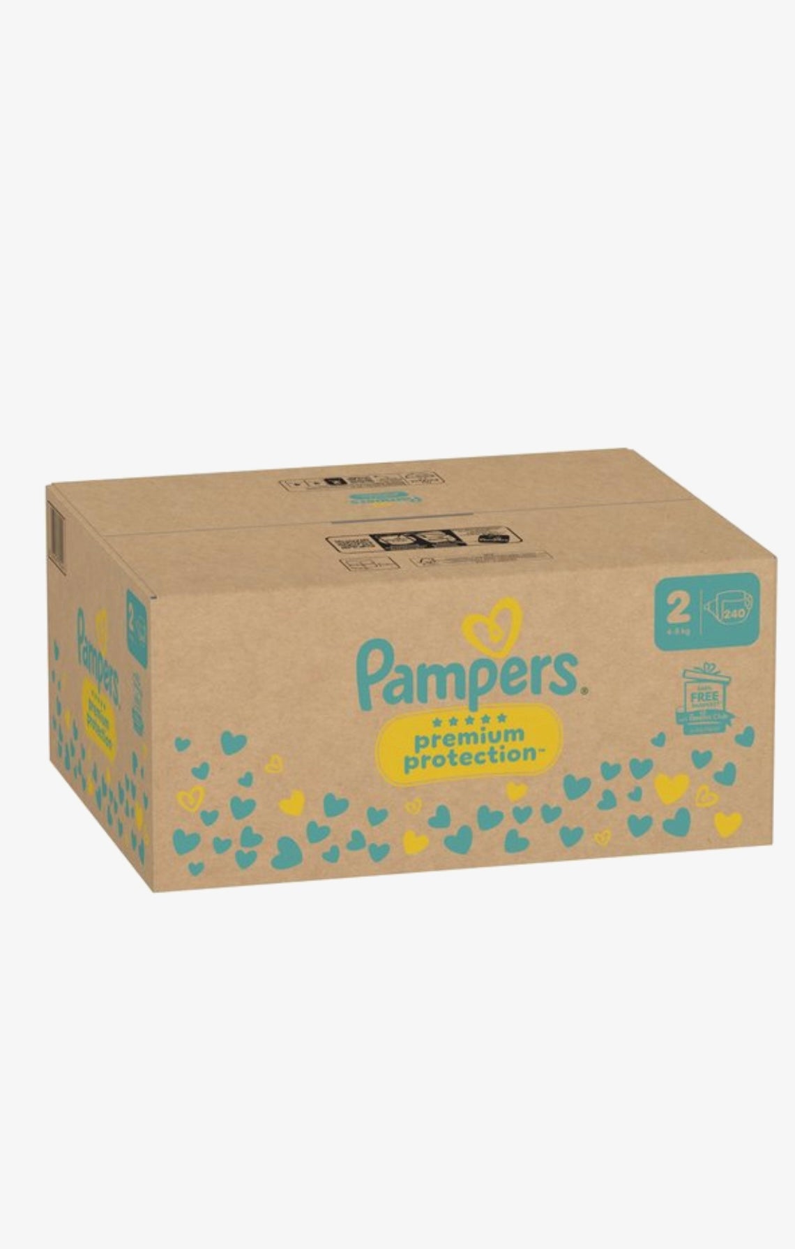 Pampers Premium Protection - Maat 2 (4kg-8kg) - 240 Luiers - Maandbox
