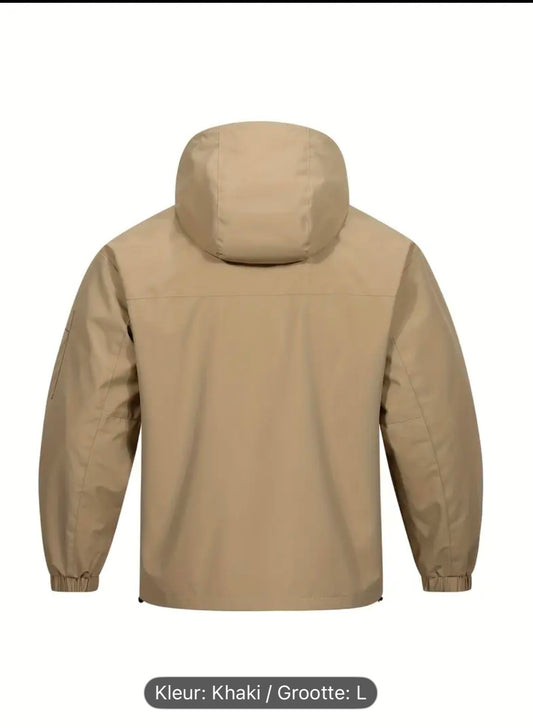 beige jas met rits