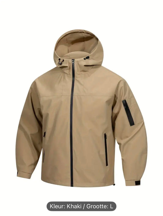 beige jas met rits